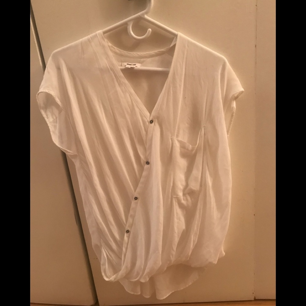 Helmet Lang Twisted Drape Top sz S